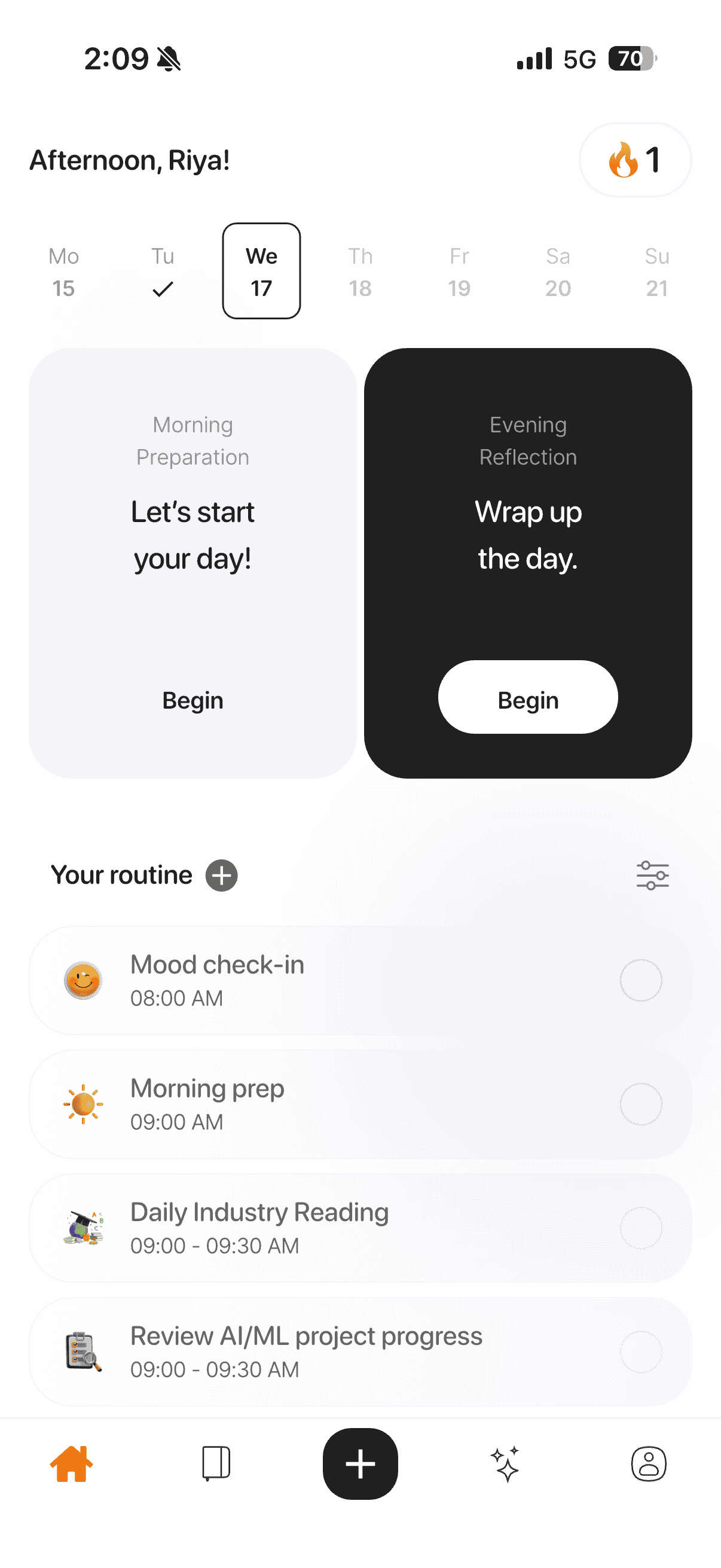 Morning and Evening Summary